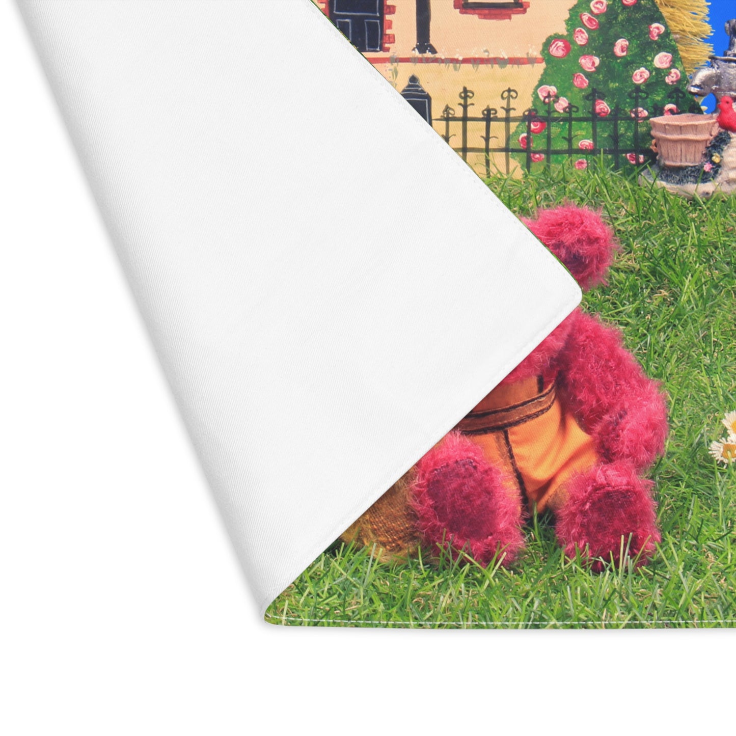 Premium Whimsical Bear 100% Cotton Placemat, Cute Home Decor, Gift for Teddy Bear Lovers