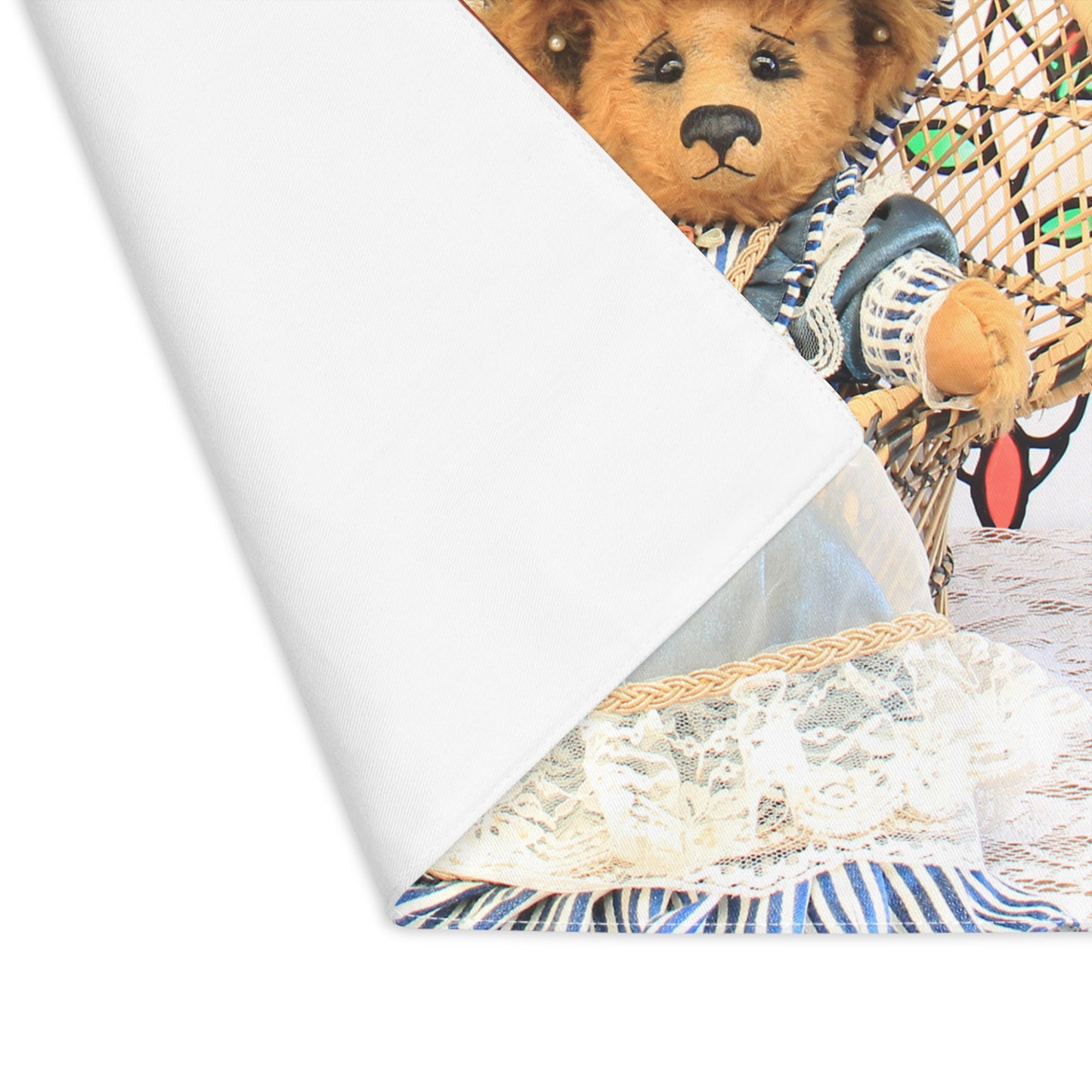 Premium Adorable Bear-Themed 100% Cotton Placemat, Table Decor, Kids' Placemat, Animal Art, Cute Bear Gifts