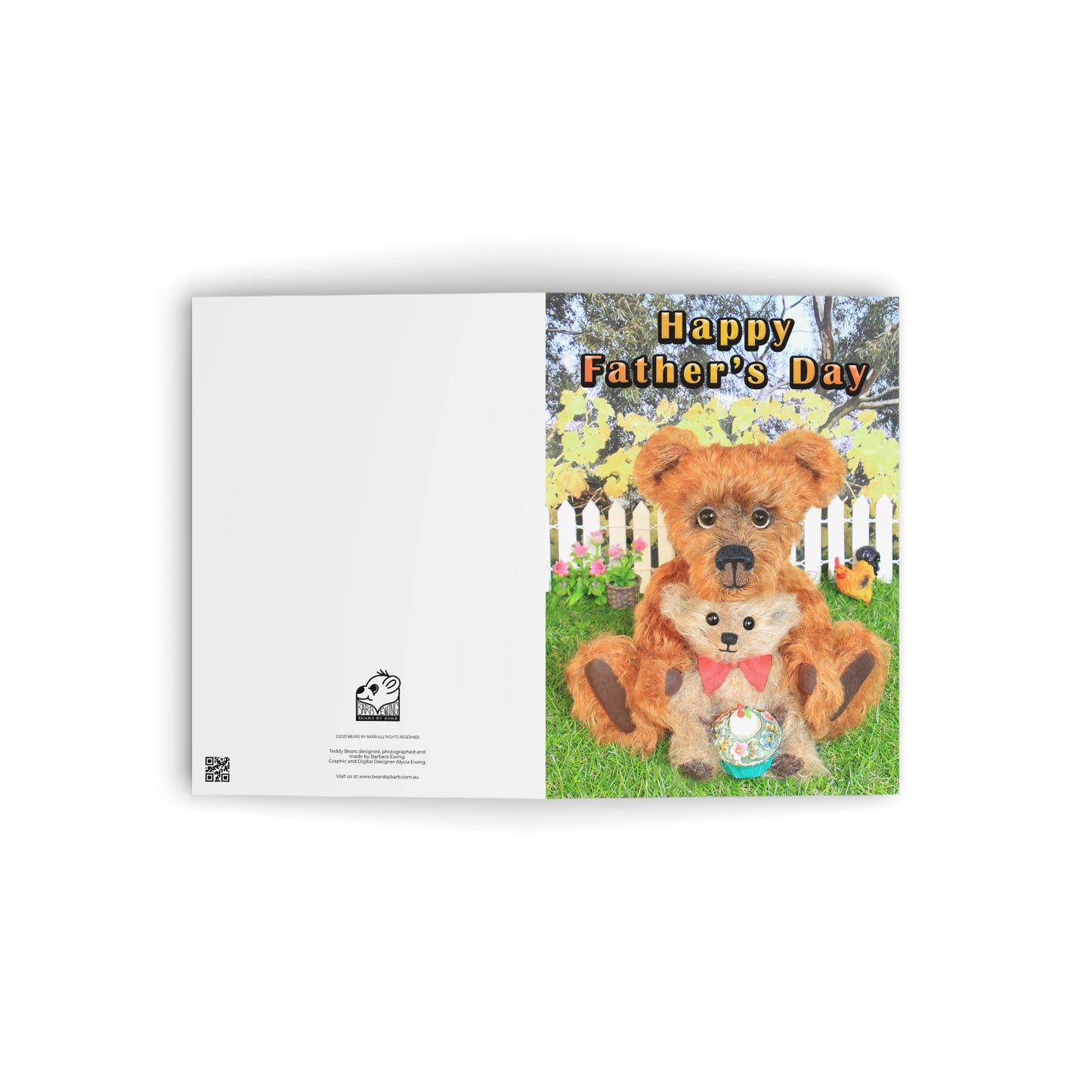 Father's Day Teddy Bear Greeting Cards, Cute Animal Cards, Birthday Wishes, Gift Cards, Kids Party Supplies