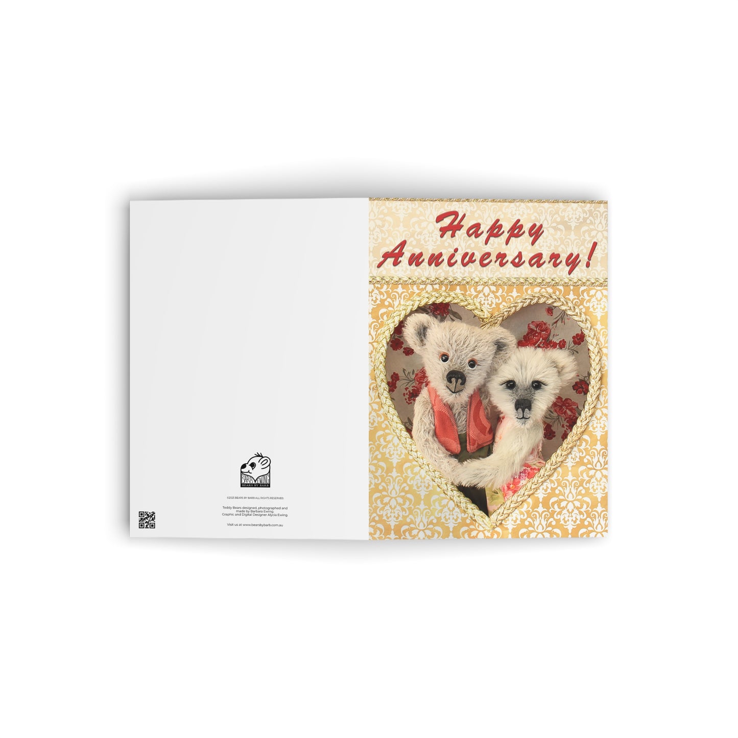 Happy Anniversary Teddy Bear Greeting Cards, Cute Animal Cards, Birthday Wishes, Gift Cards, Kids Party Supplies
