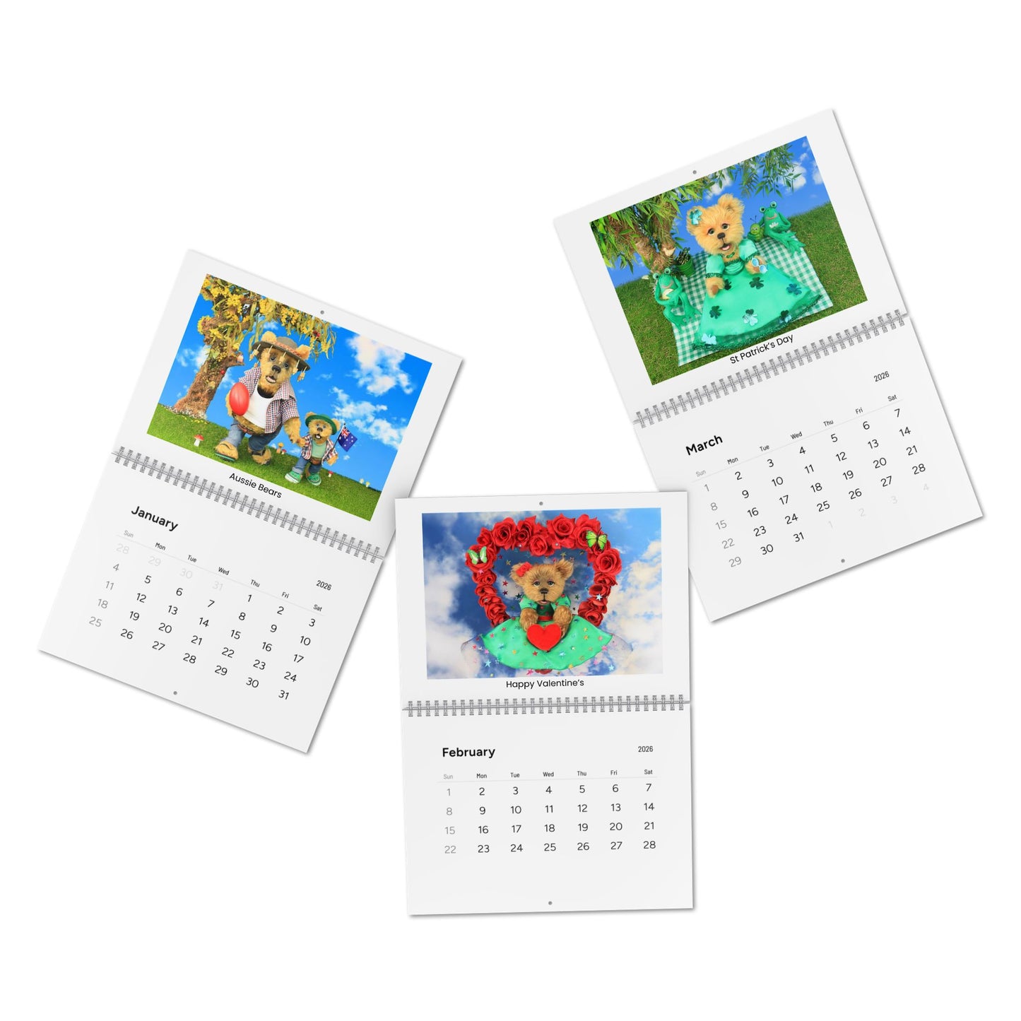 Standard Wall Calendar (2026) - Cute Animal Themes for Everyday Planning, Yearly Organizer, Home Decor, Gift Idea, Monthly Planner