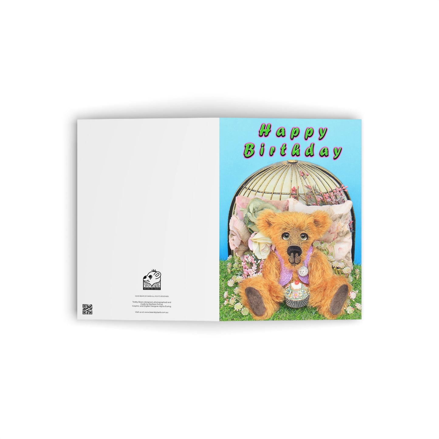 Happy Birthday Teddy Bear Greeting Cards, Cute Animal Cards, Birthday Wishes, Gift Cards, Kids Party Supplies