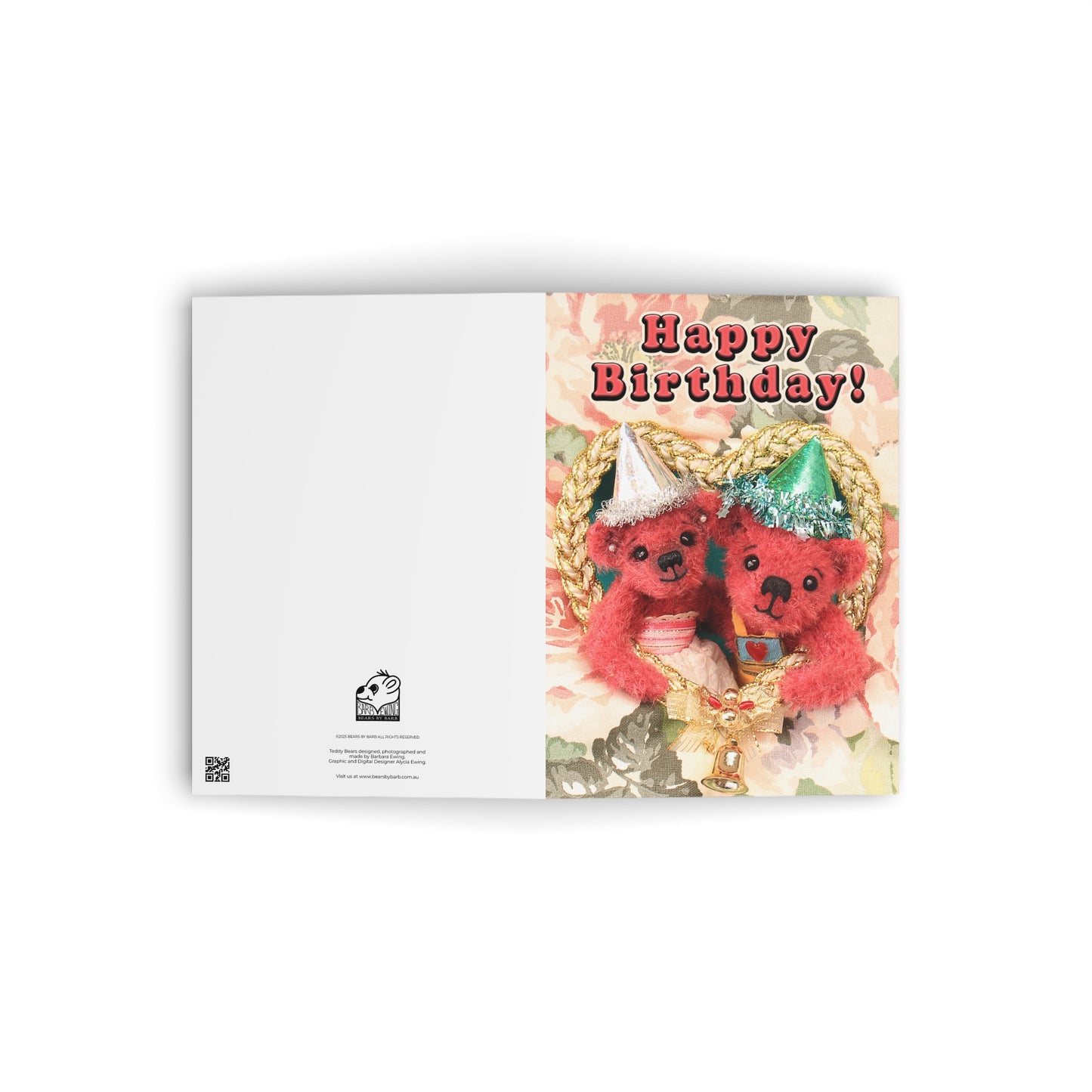 Happy Birthday Teddy Bear Greeting Cards, Cute Animal Cards, Birthday Wishes, Gift Cards, Kids Party Supplies