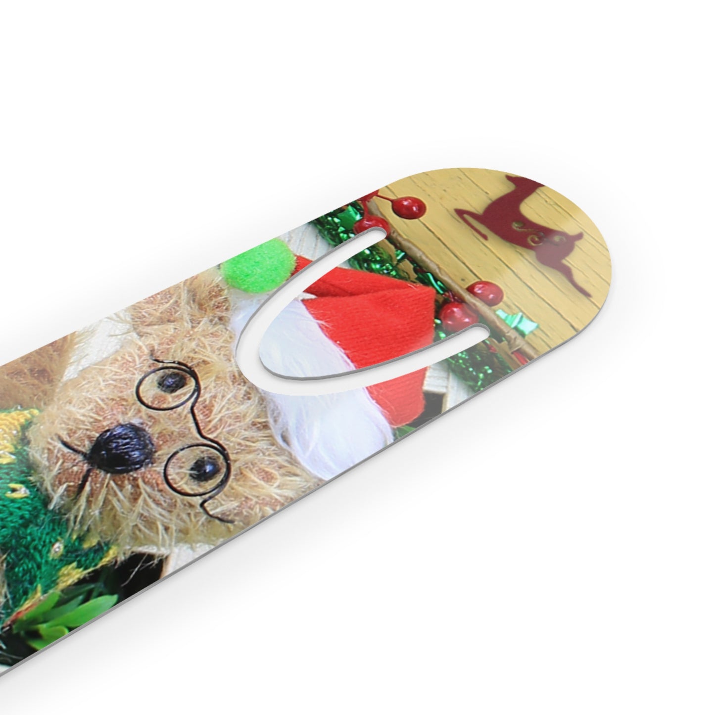 Festive Aluminium Animal Bookmark, Cute Holiday Bookmark, Christmas Book Page Holder, Gifts for Readers, Unique Stocking Stuffer