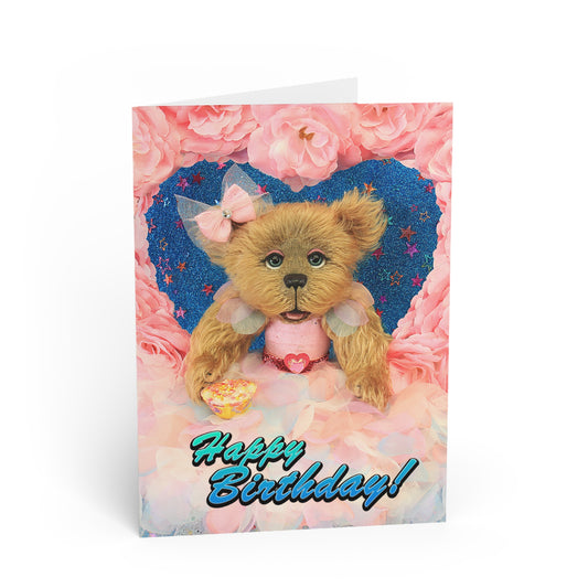 Happy Birthday Teddy Bear Greeting Cards, Cute Animal Cards, Birthday Wishes, Gift Cards, Kids Party Supplies