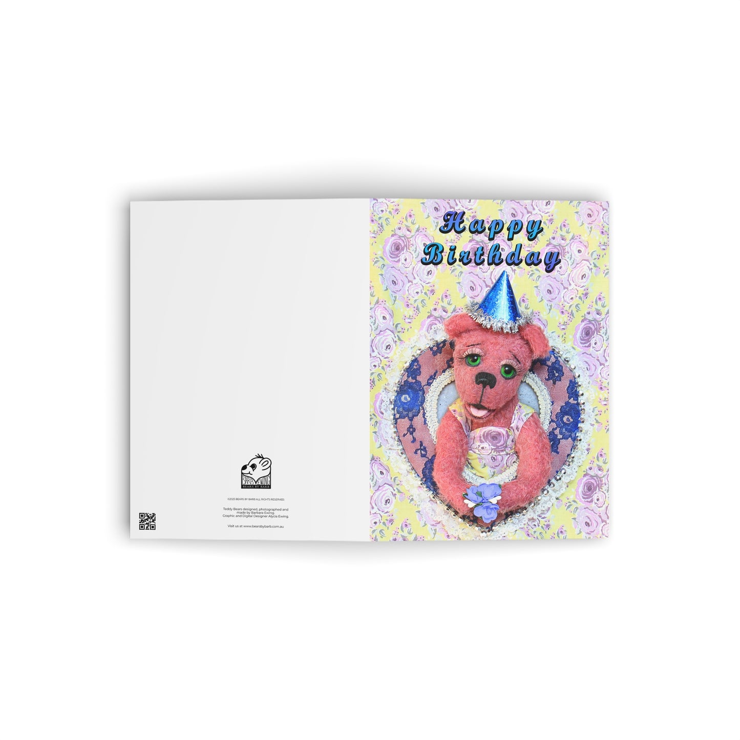 Happy Birthday Teddy Bear Greeting Cards, Cute Animal Cards, Birthday Wishes, Gift Cards, Kids Party Supplies