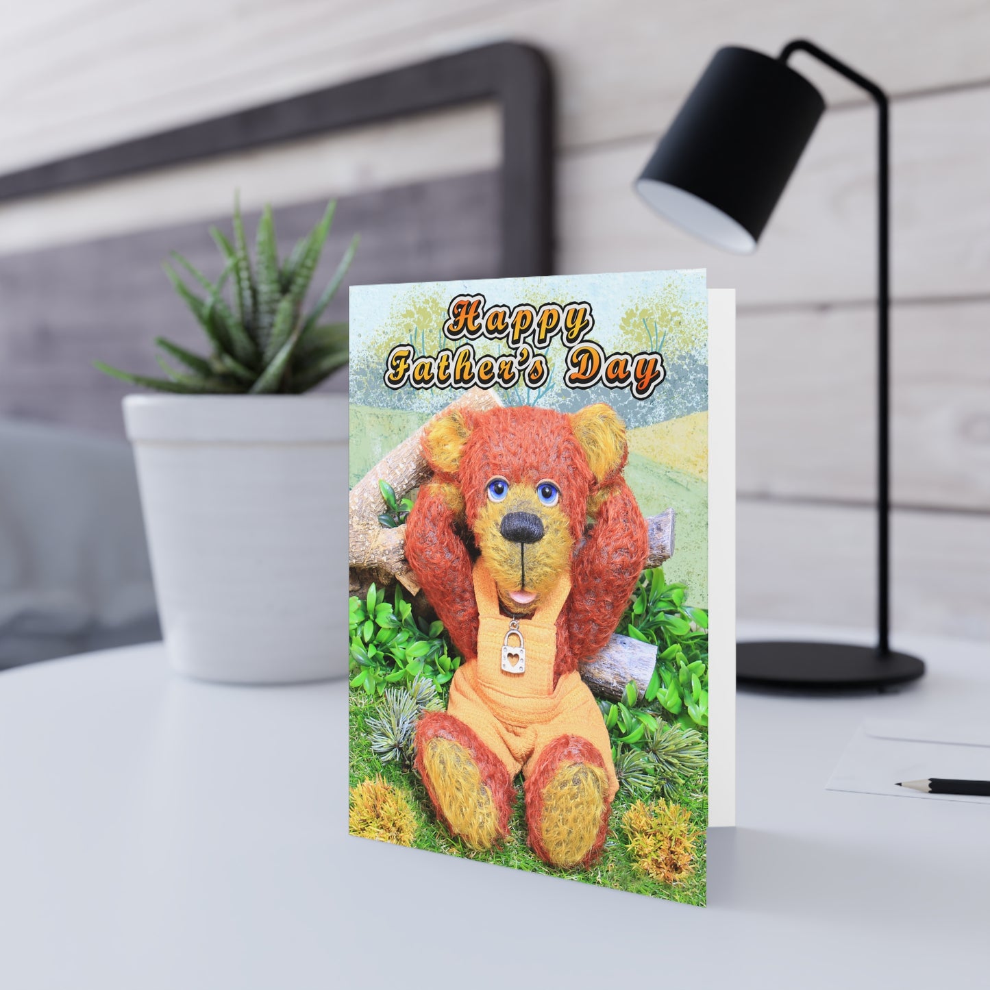 Father's Day Greeting Cards, Handmade Cards for Dads, Cute Bear Design, Customizable Card Sets, Greetings for Father's Day