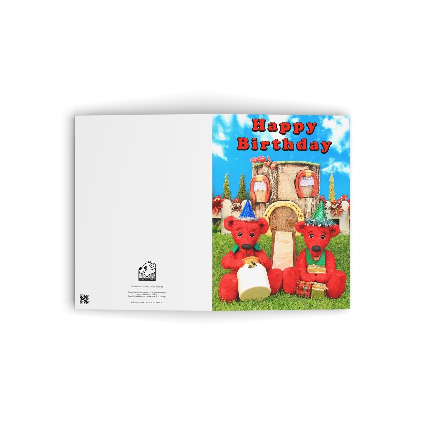 Happy Birthday Teddy Bear Greeting Cards, Cute Animal Cards, Birthday Wishes, Gift Cards, Kids Party Supplies