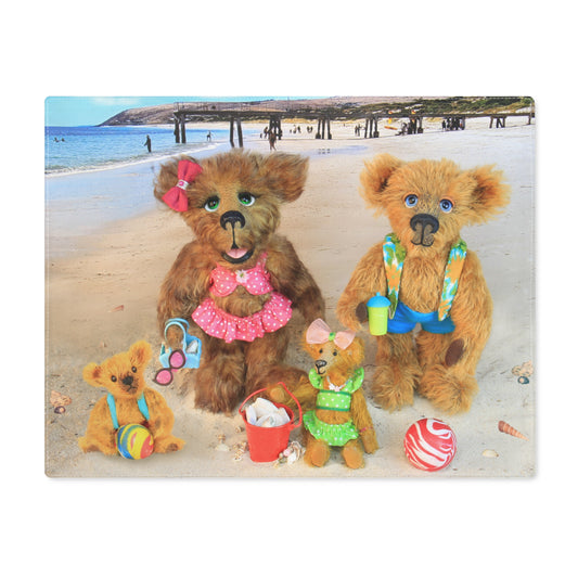 Premium Summer Bears 100% Cotton Placemat for Animal Lovers