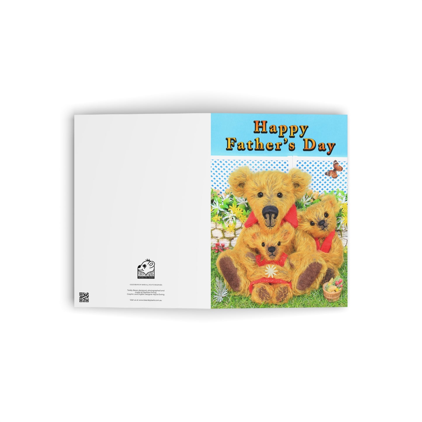 Father's Day Teddy Bear Greeting Cards, Cute Animal Cards, Birthday Wishes, Gift Cards, Kids Party Supplies