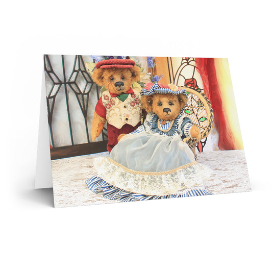 Victorian Teddy Bear Greeting Cards, Cute Animal Cards, Birthday Wishes, Gift Cards, Kids Party Supplies