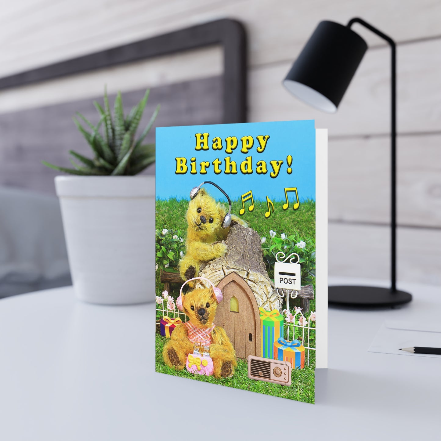 Happy Birthday Teddy Bear Greeting Cards, Cute Animal Cards, Birthday Wishes, Gift Cards, Kids Party Supplies