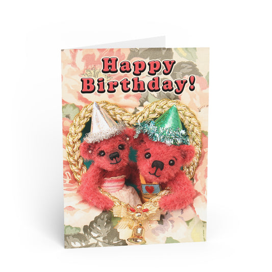 Happy Birthday Teddy Bear Greeting Cards, Cute Animal Cards, Birthday Wishes, Gift Cards, Kids Party Supplies