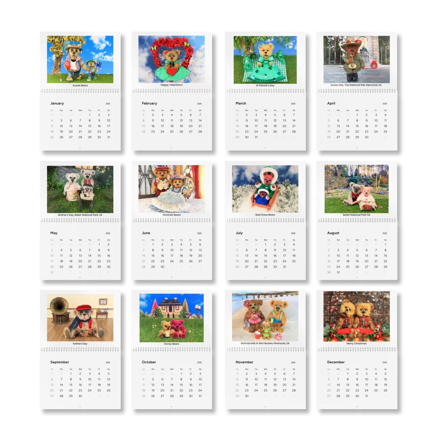 Standard Wall Calendar (2026) - Cute Animal Themes for Everyday Planning, Yearly Organizer, Home Decor, Gift Idea, Monthly Planner