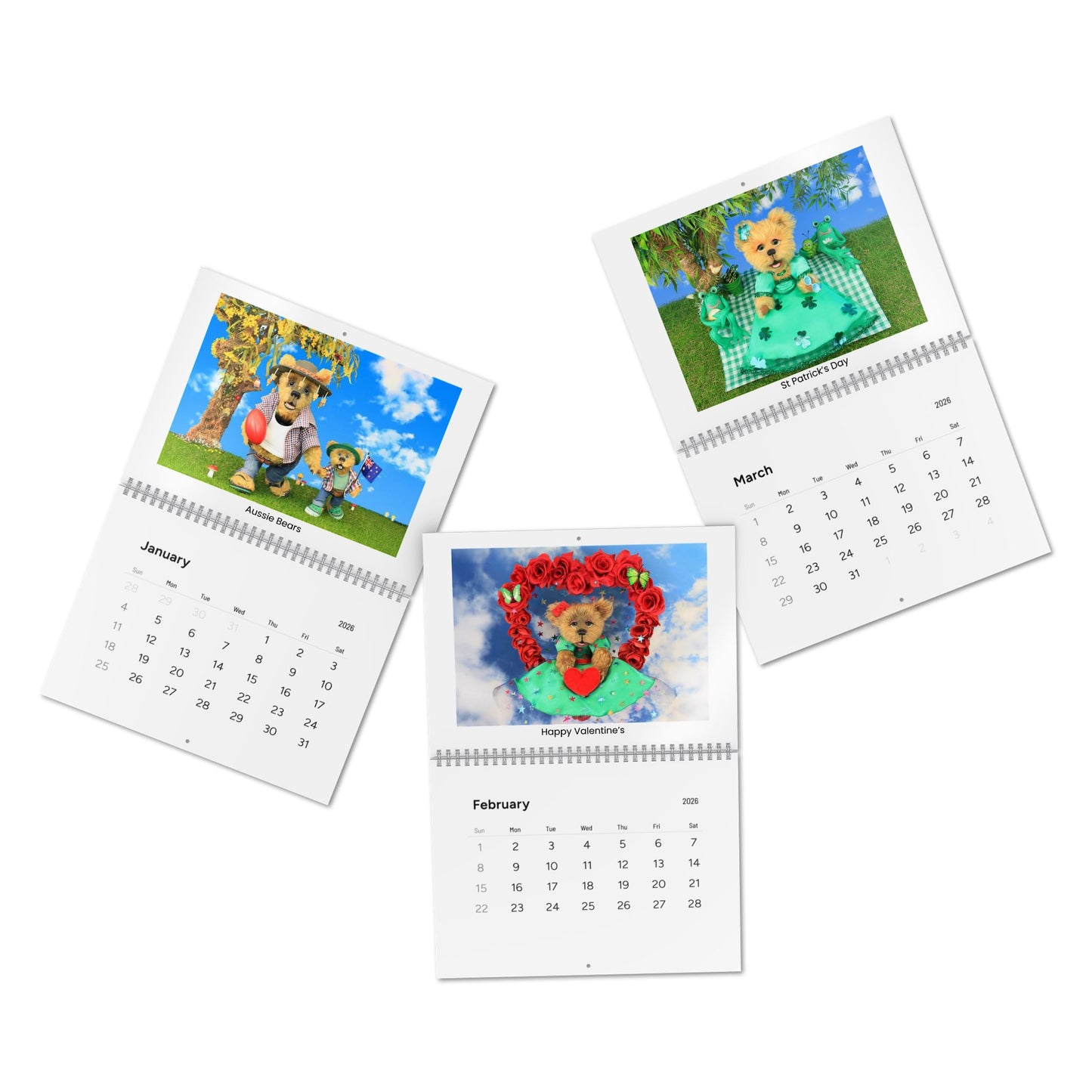 Standard Wall Calendar (2026) - Cute Animal Themes for Everyday Planning, Yearly Organizer, Home Decor, Gift Idea, Monthly Planner