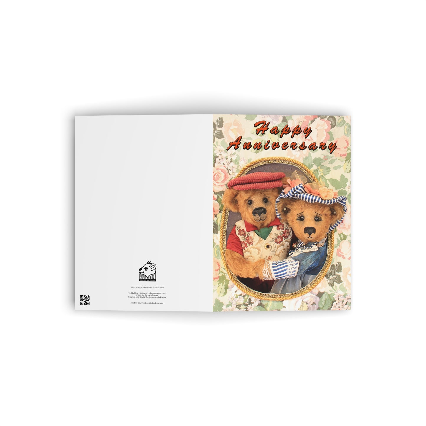 Happy Anniversary Teddy Bear Greeting Cards, Cute Animal Cards, Birthday Wishes, Gift Cards, Kids Party Supplies