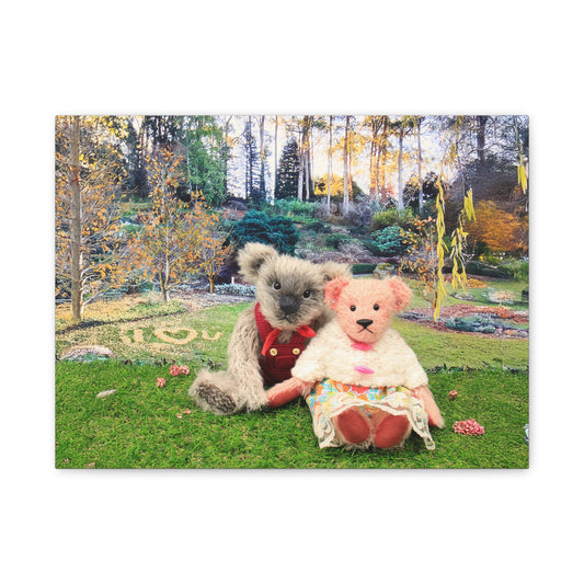 Whimsical Canvas Print featuring Adorable Plush Friends, Home Decor, Gift, Kids Room Art, Wall Art, Nursery Decoration
