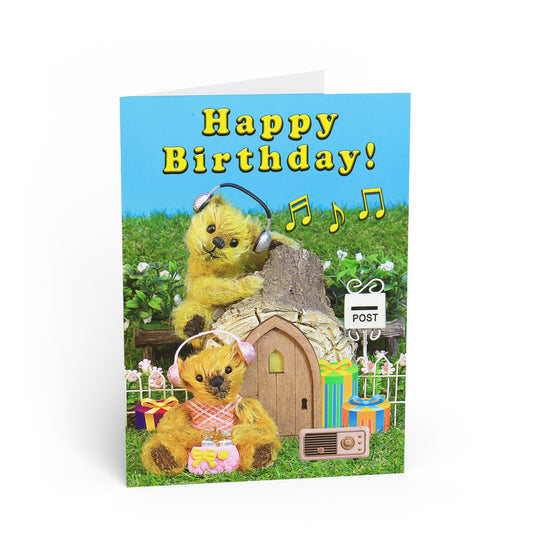 Happy Birthday Teddy Bear Greeting Cards, Cute Animal Cards, Birthday Wishes, Gift Cards, Kids Party Supplies