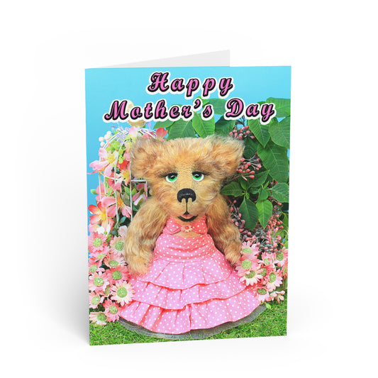 Happy Mother's Day Teddy Bear Greeting Cards, Cute Animal Cards, Birthday Wishes, Gift Cards, Kids Party Supplies