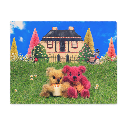 Premium Whimsical Bear 100% Cotton Placemat, Cute Home Decor, Gift for Teddy Bear Lovers