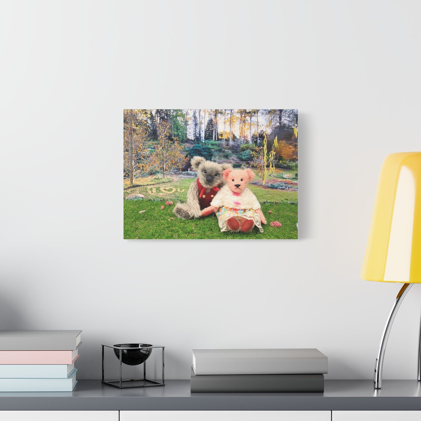 Whimsical Canvas Print featuring Adorable Plush Friends, Home Decor, Gift, Kids Room Art, Wall Art, Nursery Decoration