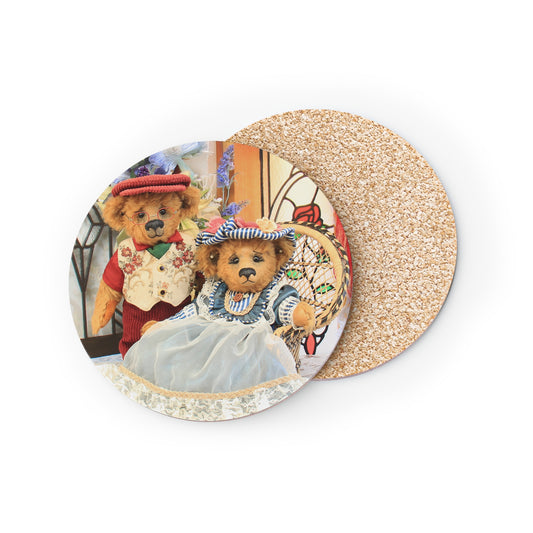 Charming Animal Coasters, Cute Bear Themed Drink Coasters, Home Bar Decor, Rustic Coaster Set, Unique Gifts for Animal Lovers