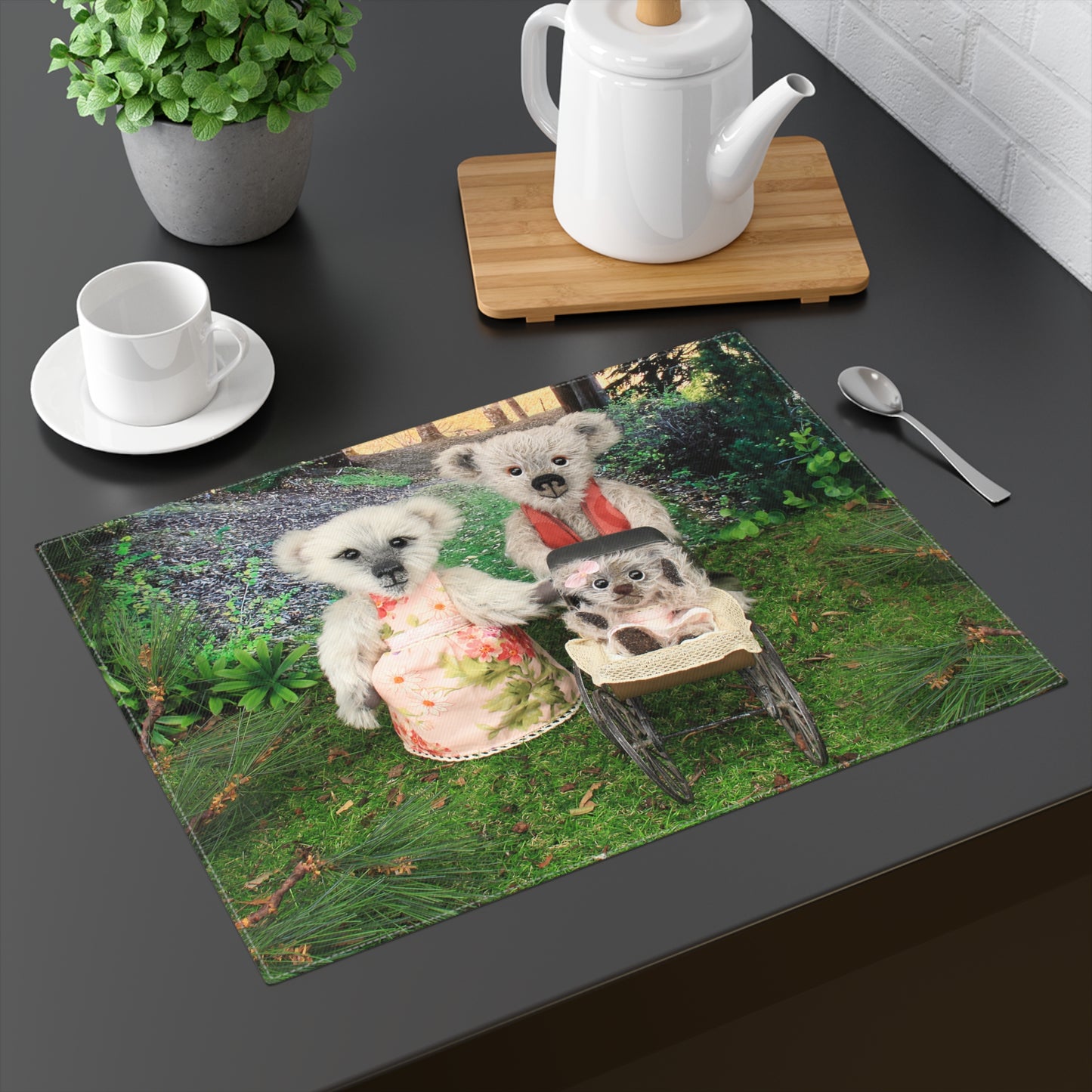 Premium Cute Animal 100% Cotton Placemat, Fun Dining Decor for Kids, Birthday Gift, Koala Tableware, Playful Kitchen Accessory
