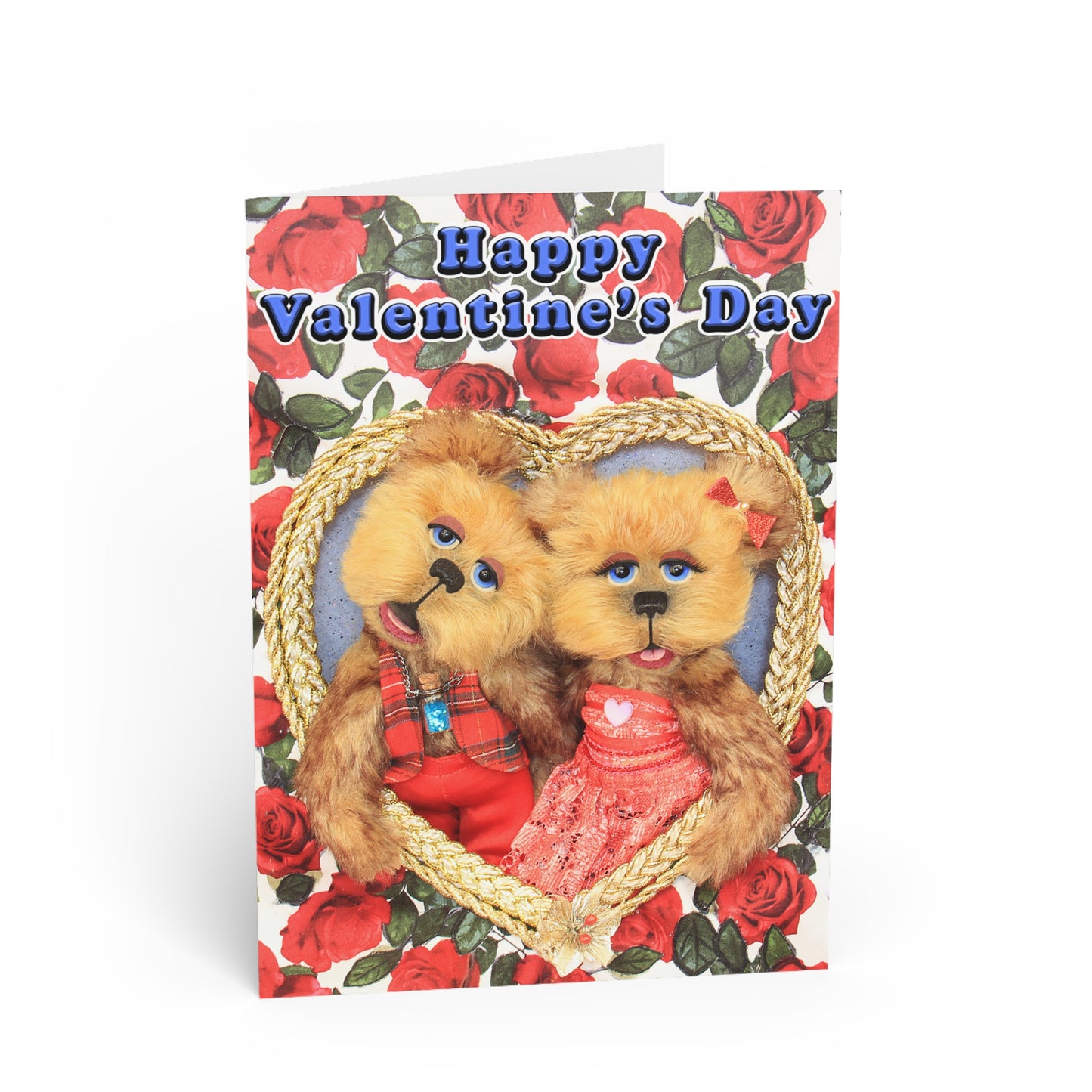 Happy Valentine's Day Teddy Bear Greeting Cards, Cute Animal Cards, Birthday Wishes, Gift Cards, Kids Party Supplies