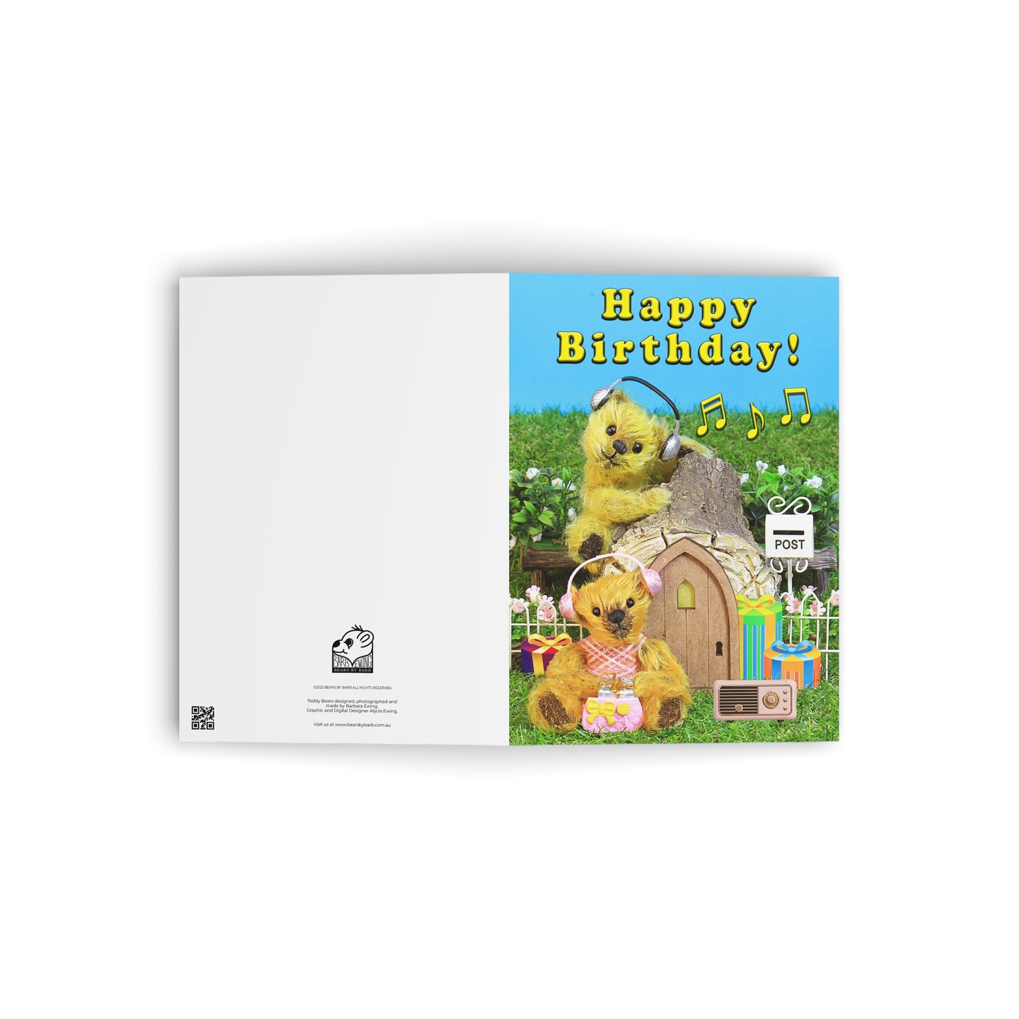 Happy Birthday Teddy Bear Greeting Cards, Cute Animal Cards, Birthday Wishes, Gift Cards, Kids Party Supplies