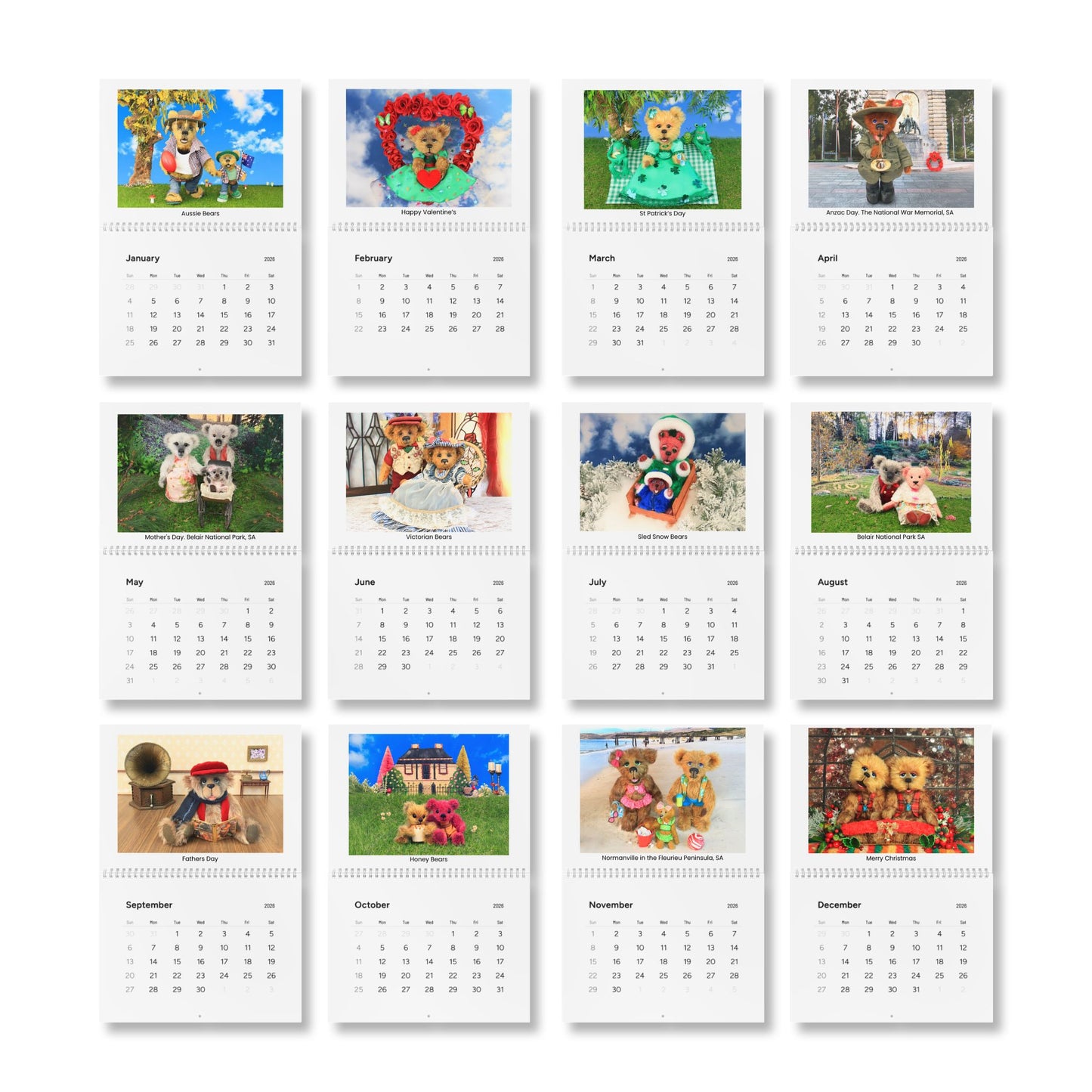 Standard Wall Calendar (2026) - Cute Animal Themes for Everyday Planning, Yearly Organizer, Home Decor, Gift Idea, Monthly Planner