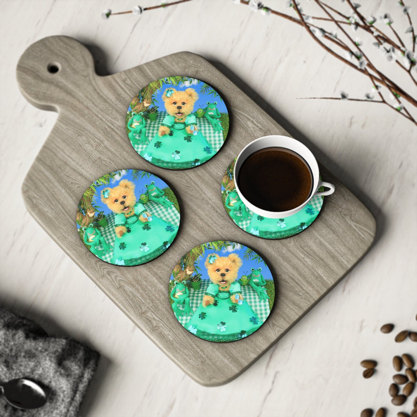 Charming Animal Coasters - Cute Bear and Frog Design, Eco-Friendly Drink Coasters, Unique Home Decor, Perfect Gift for All Occasions, [...]
