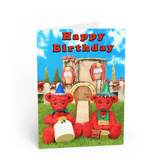 Happy Birthday Teddy Bear Greeting Cards, Cute Animal Cards, Birthday Wishes, Gift Cards, Kids Party Supplies