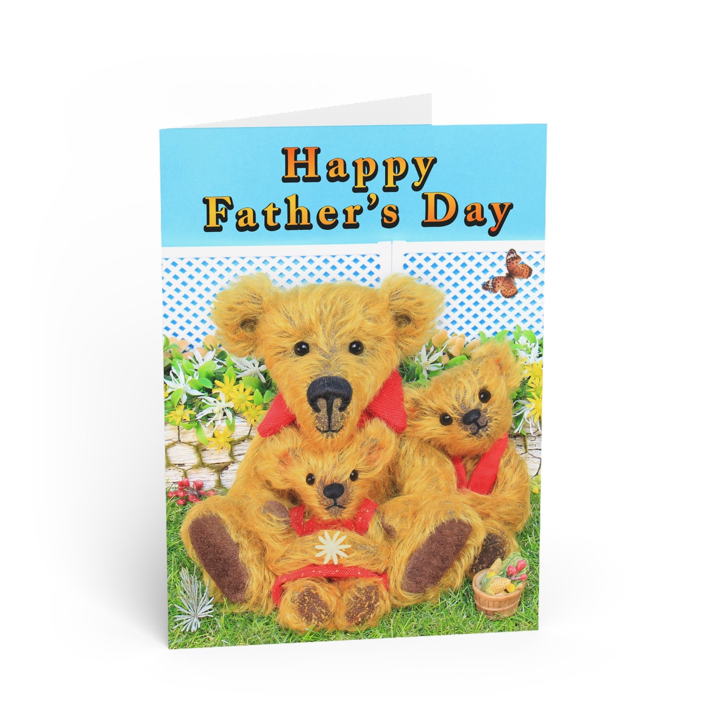 Father's Day Teddy Bear Greeting Cards, Cute Animal Cards, Birthday Wishes, Gift Cards, Kids Party Supplies