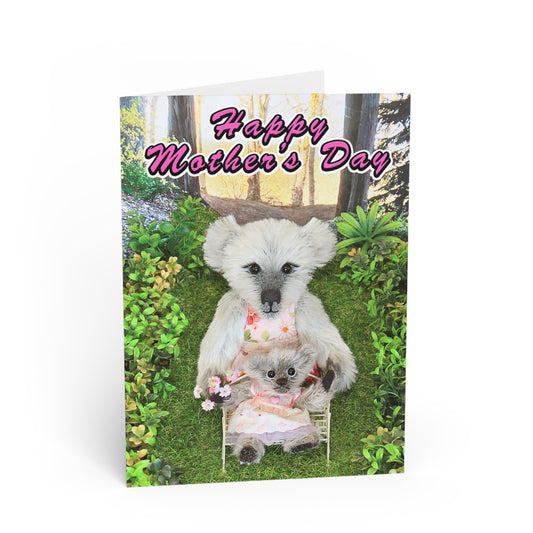 Happy Mother's Day Teddy Bear Greeting Cards, Cute Animal Cards, Birthday Wishes, Gift Cards, Kids Party Supplies