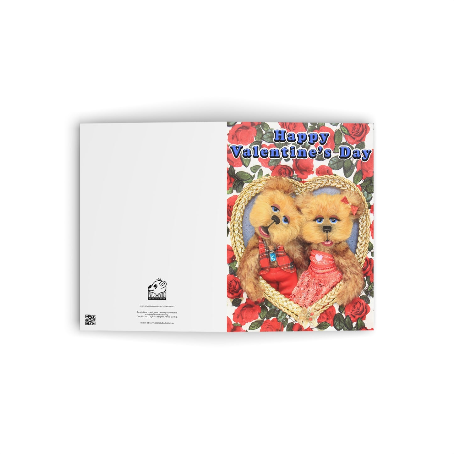 Happy Valentine's Day Teddy Bear Greeting Cards, Cute Animal Cards, Birthday Wishes, Gift Cards, Kids Party Supplies