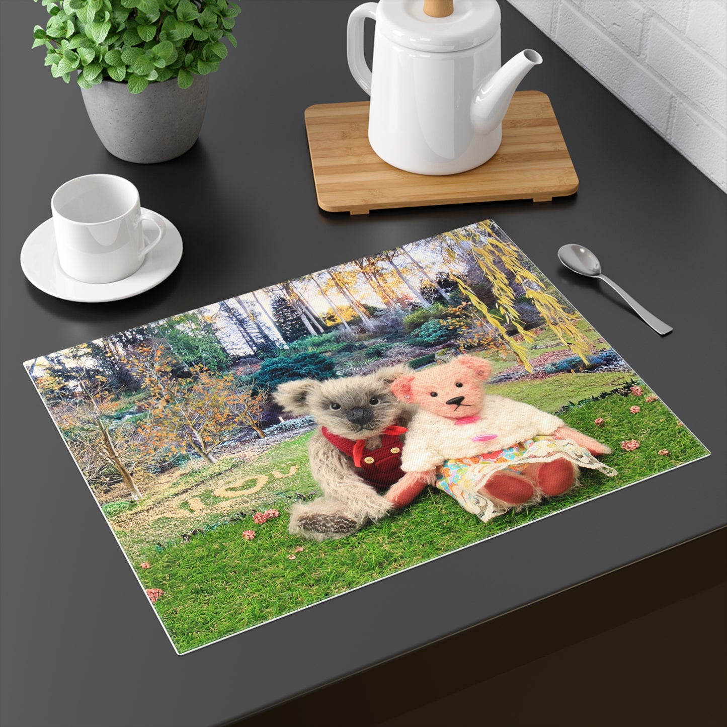 Premium Cute Animal 100% Cotton Placemat, Child's Table Decor, Playful Dining Mat, Gifts for Kids, Nursery Decor, Kitchen Accessory