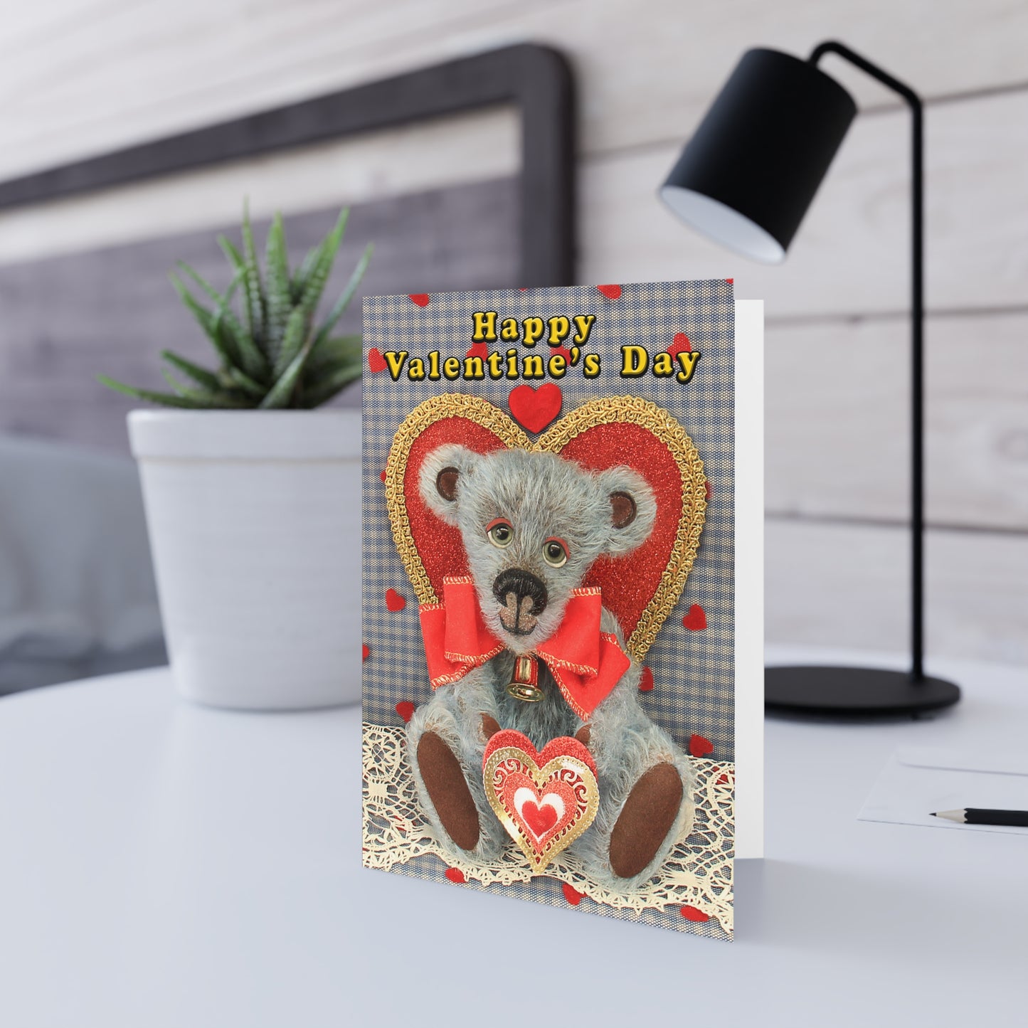 Happy Valentine's Day Teddy Bear Greeting Cards, Cute Animal Cards, Birthday Wishes, Gift Cards, Kids Party Supplies