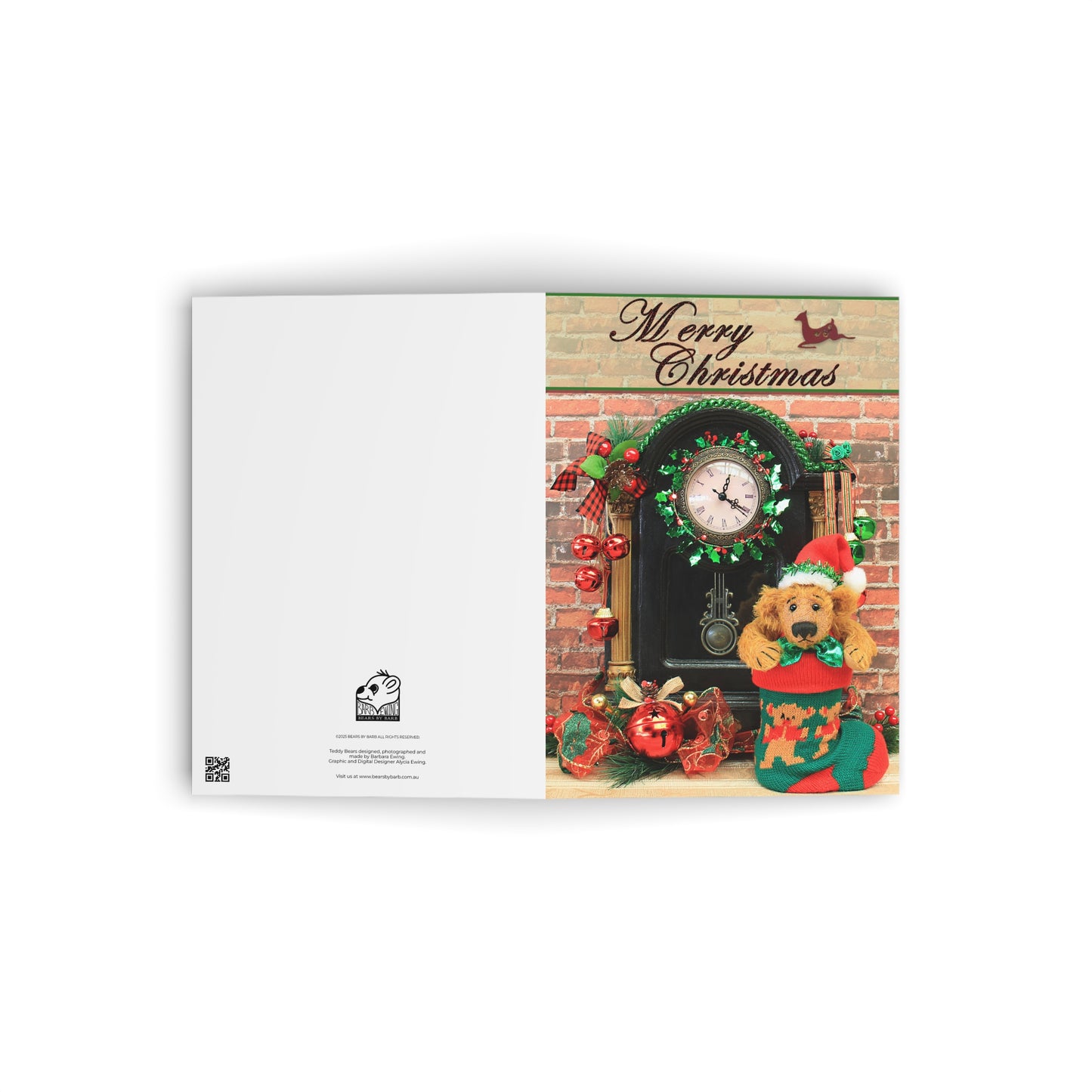 Merry Christmas Teddy Bear Greeting Cards, Cute Animal Cards, Birthday Wishes, Gift Cards, Kids Party Supplies