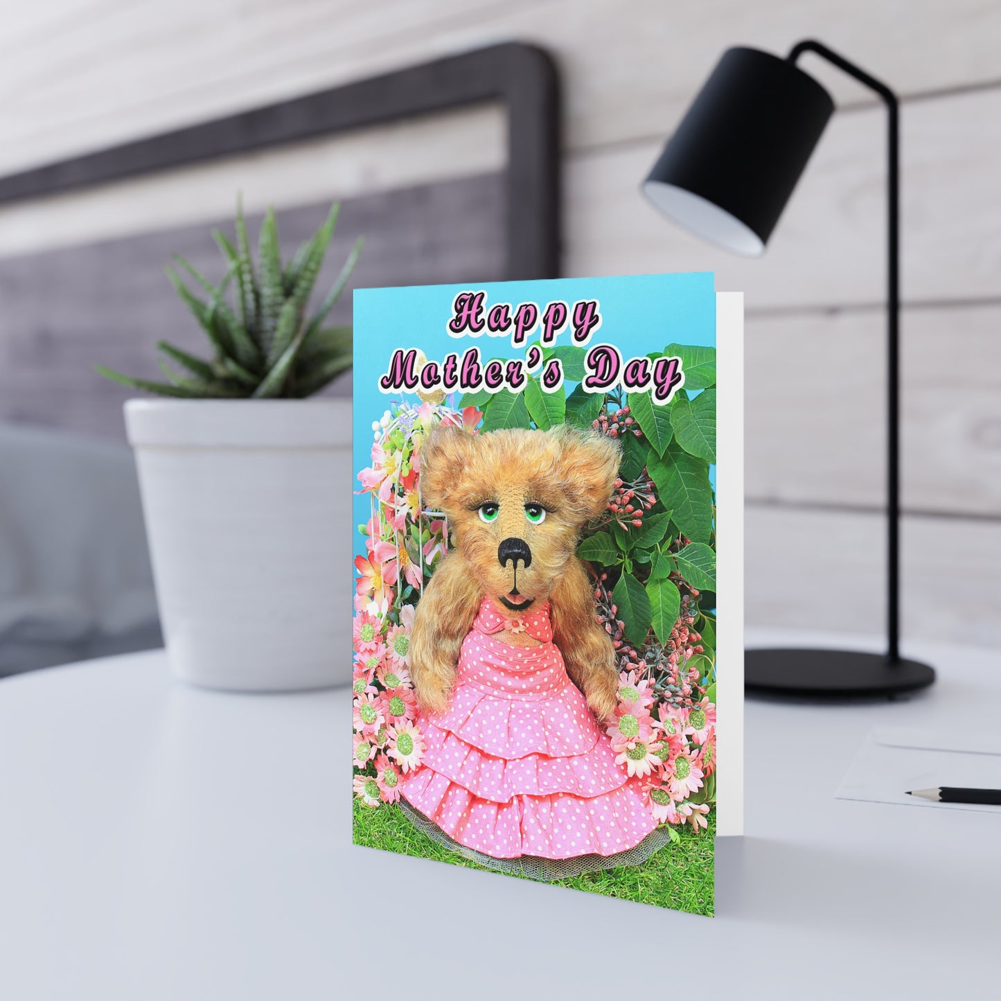 Happy Mother's Day Teddy Bear Greeting Cards, Cute Animal Cards, Birthday Wishes, Gift Cards, Kids Party Supplies