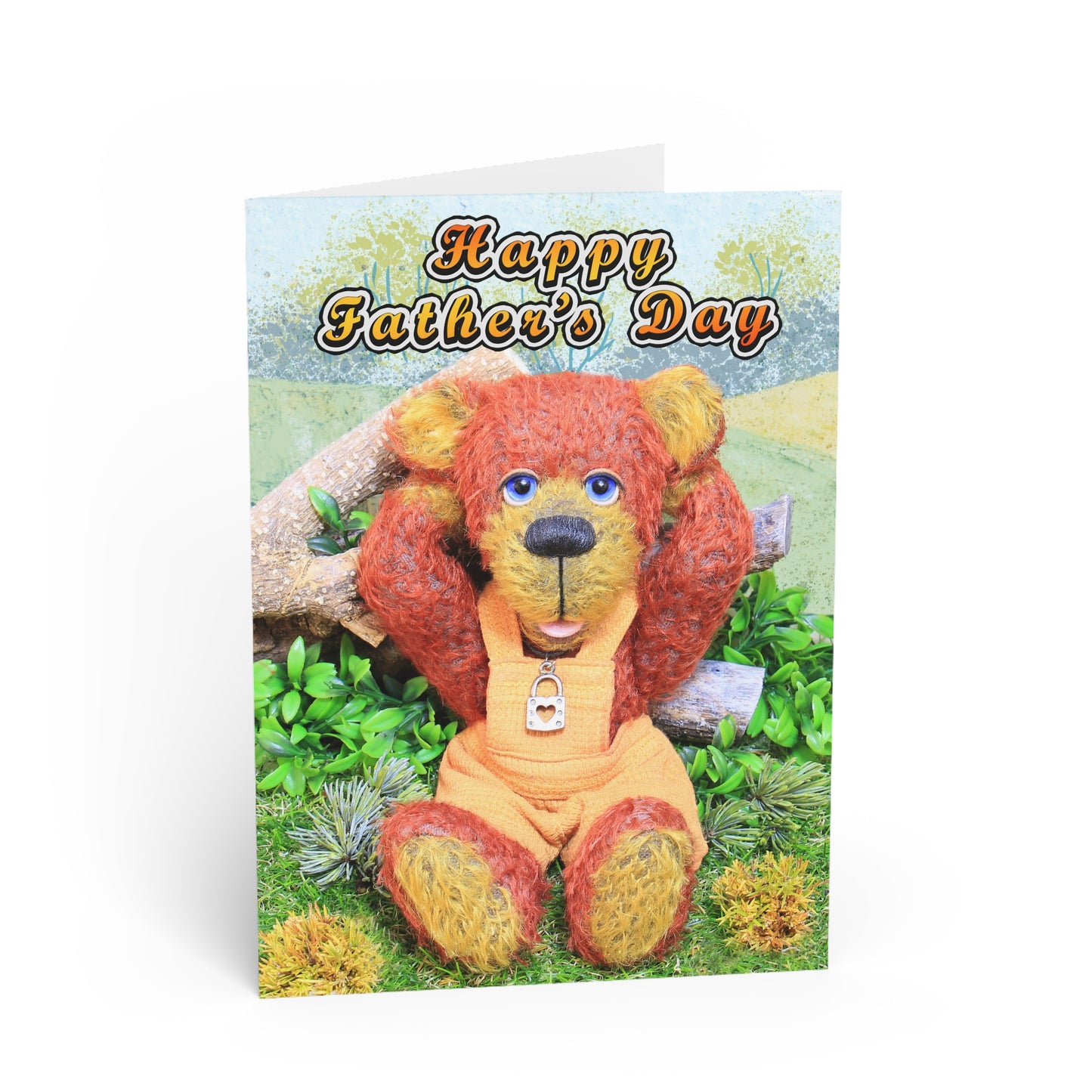Father's Day Greeting Cards, Handmade Cards for Dads, Cute Bear Design, Customizable Card Sets, Greetings for Father's Day