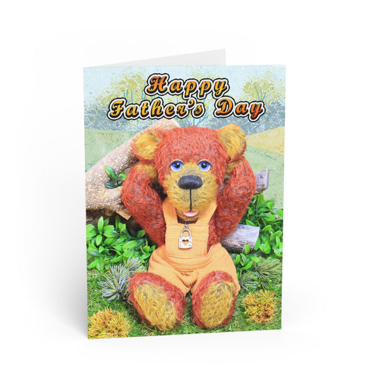 Father's Day Greeting Cards, Handmade Cards for Dads, Cute Bear Design, Customizable Card Sets, Greetings for Father's Day