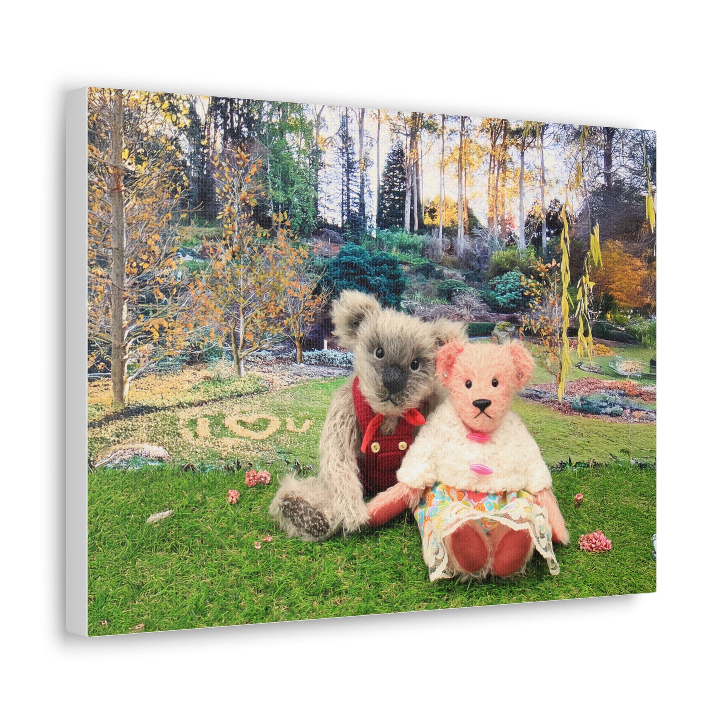 Whimsical Canvas Print featuring Adorable Plush Friends, Home Decor, Gift, Kids Room Art, Wall Art, Nursery Decoration