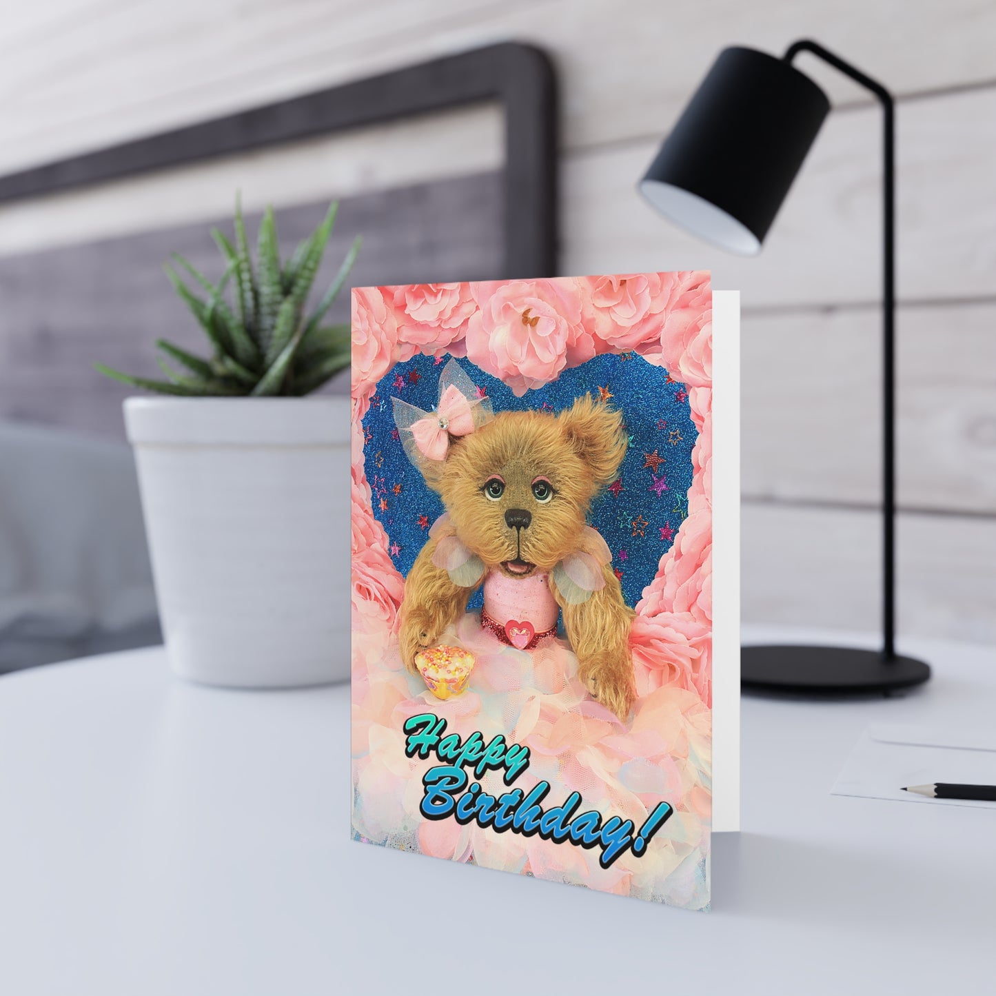 Happy Birthday Teddy Bear Greeting Cards, Cute Animal Cards, Birthday Wishes, Gift Cards, Kids Party Supplies
