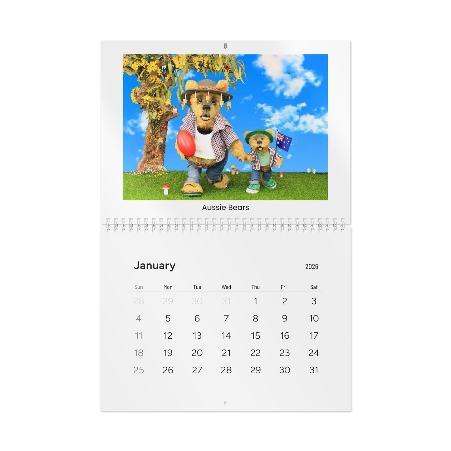 Standard Wall Calendar (2026) - Cute Animal Themes for Everyday Planning, Yearly Organizer, Home Decor, Gift Idea, Monthly Planner